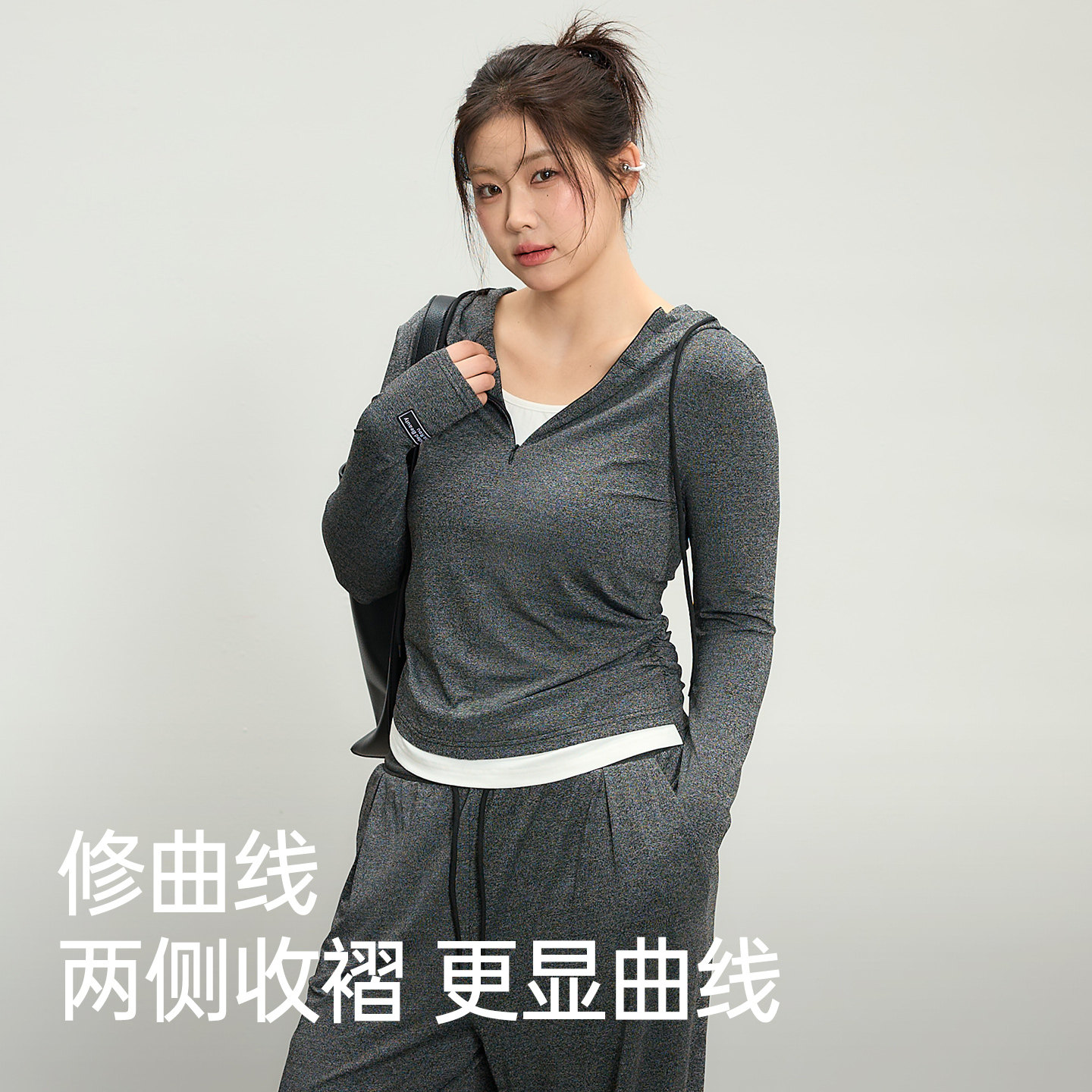 胖MM大码运动上衣女显瘦长袖健身服t恤跑步速干瑜伽服套装秋冬季,淘宝优惠券,粉丝福利购,淘宝优惠卷
