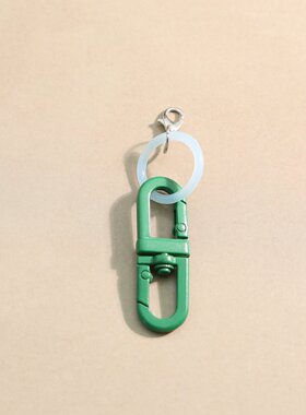 彩色挂扣软胶圆圈组合汽车钥匙扣公仔挂饰随身小配件户外背包挂件