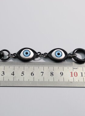 双蓝眼复古花边延长链 适配中古vintage女包肩带加长小挂链钥匙扣