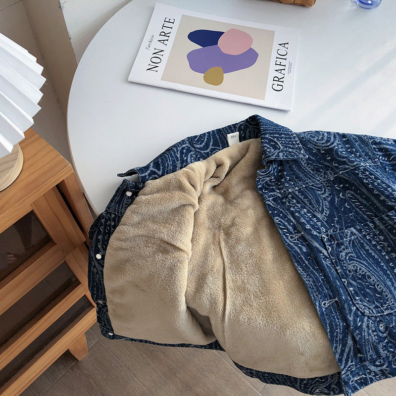 男童加绒牛仔上衣2025冬装新款韩版中大儿童洋气时髦帅气夹克外套,淘宝优惠券,粉丝福利购,淘宝优惠卷