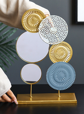 现代简约轻奢家居客厅p电视柜酒柜装饰品摆设创意办公室样板间摆