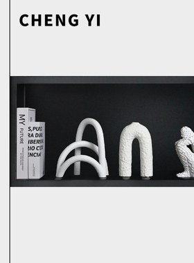 诚艺北欧风高级感装饰品摆件创意抽象软装花瓶酒柜电视柜摆设书柜