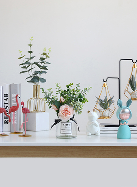 北欧轻奢风客厅家居酒柜t摆件玄关电视柜摆设办公室桌面装饰品