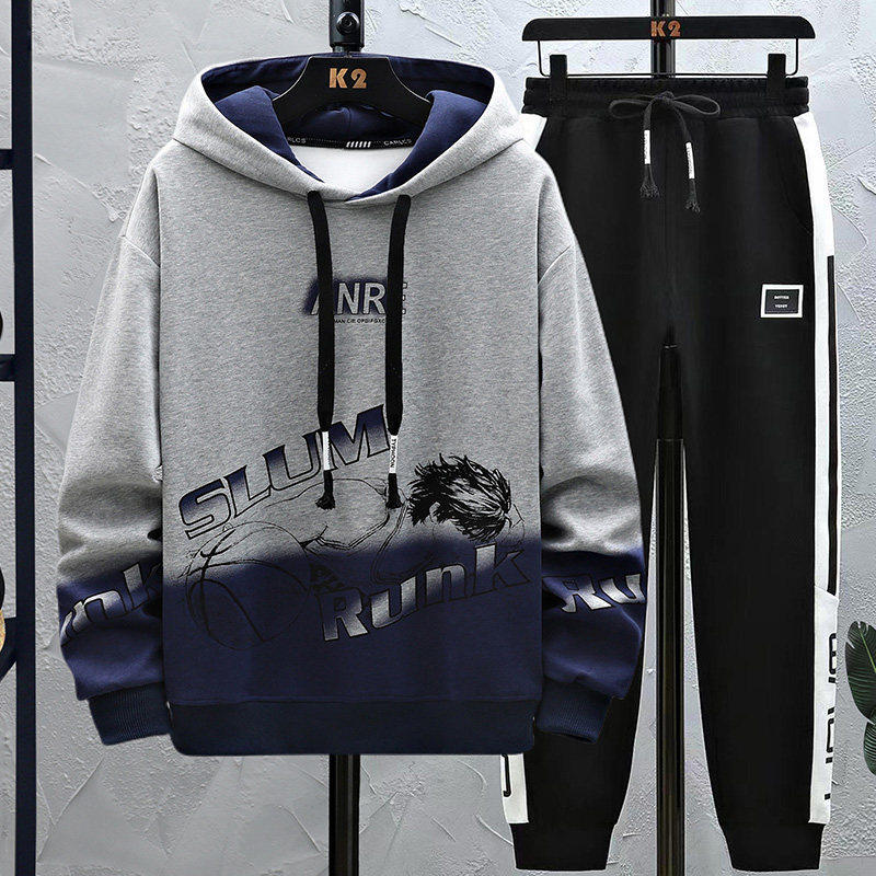 秋冬季青少年卫衣加绒男孩外套高中初中学生潮流帅气大童运动套装,淘宝优惠券,粉丝福利购,淘宝优惠卷