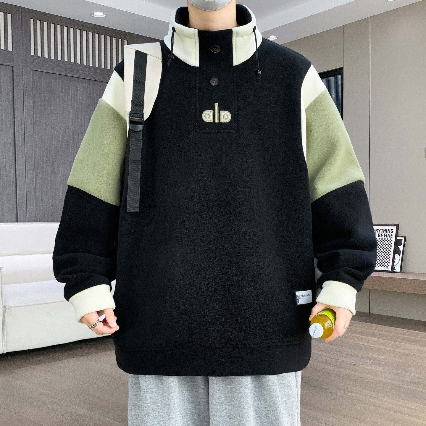 半高领卫衣男款青少年秋冬季加绒加厚内搭打底衫男生保暖长袖上衣,淘宝优惠券,粉丝福利购,淘宝优惠卷