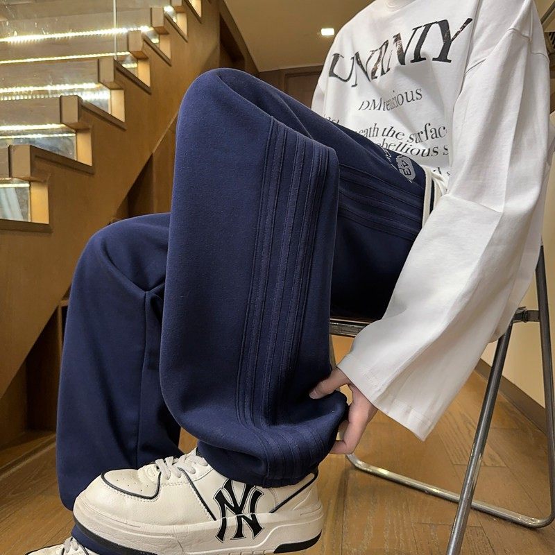 秋冬季裤子加绒男孩初中高中学生宽松休闲长裤青少年大童运动卫裤,淘宝优惠券,粉丝福利购,淘宝优惠卷