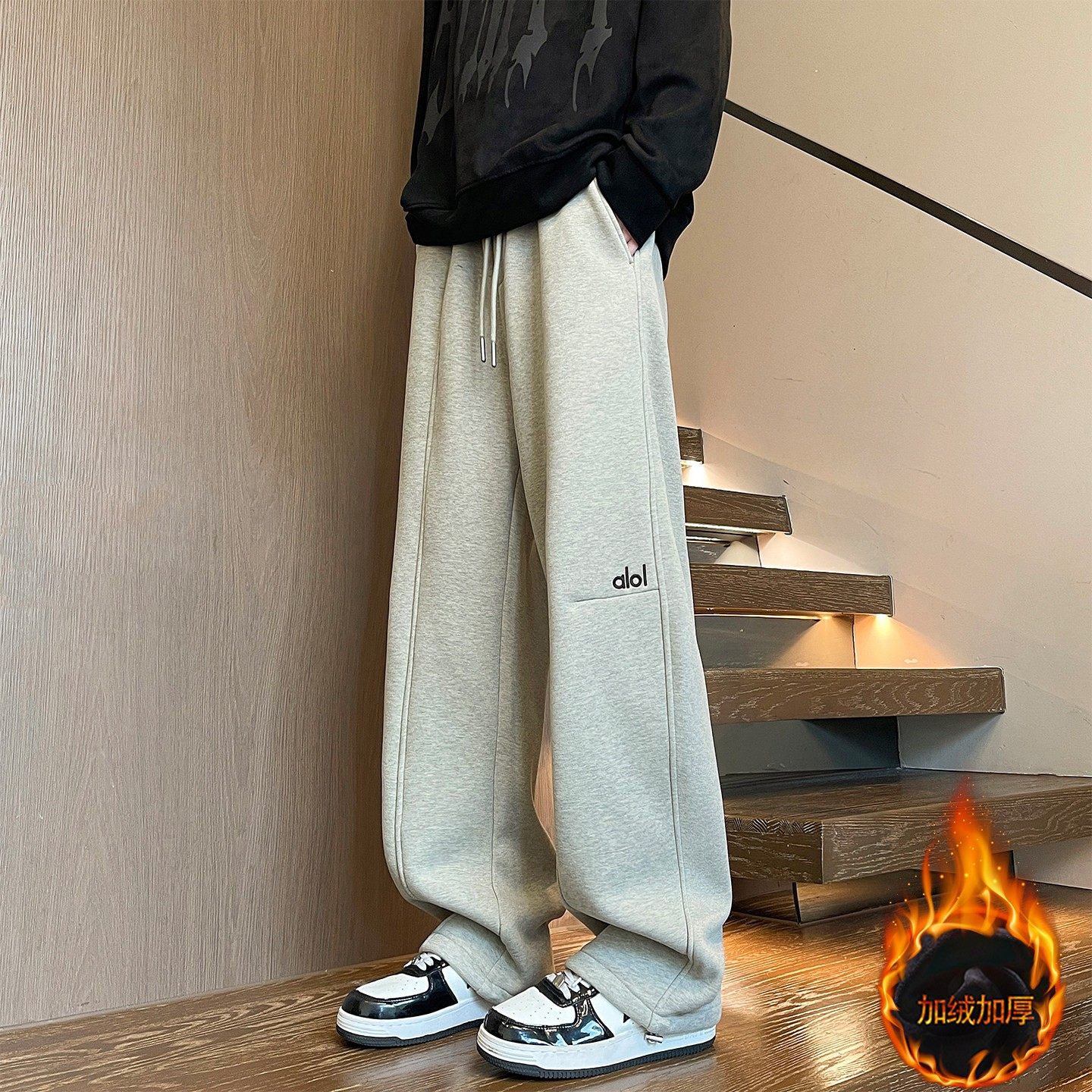 秋冬款休闲长裤子男孩初高中学生加绒加厚青少年帅气大童纯棉卫裤,淘宝优惠券,粉丝福利购,淘宝优惠卷