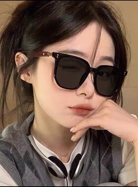 2025新款韩版茶色墨镜女复古木纹