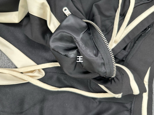 当天发出！hzw自主非Fear of god5th黑白校裤 无脚拌高街风格 - 图2