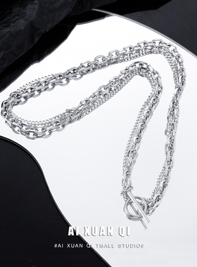 钛钢项链男潮小众嘻哈ins男生