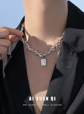 男生钛钢不掉色双层缠绕项链