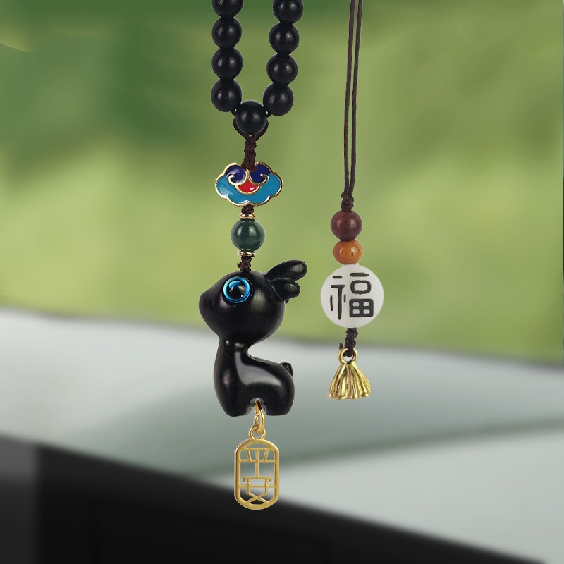 一鹿平安汽车挂件车内吊饰吊坠男女保一路平安符车载后视镜挂饰品 - 图3