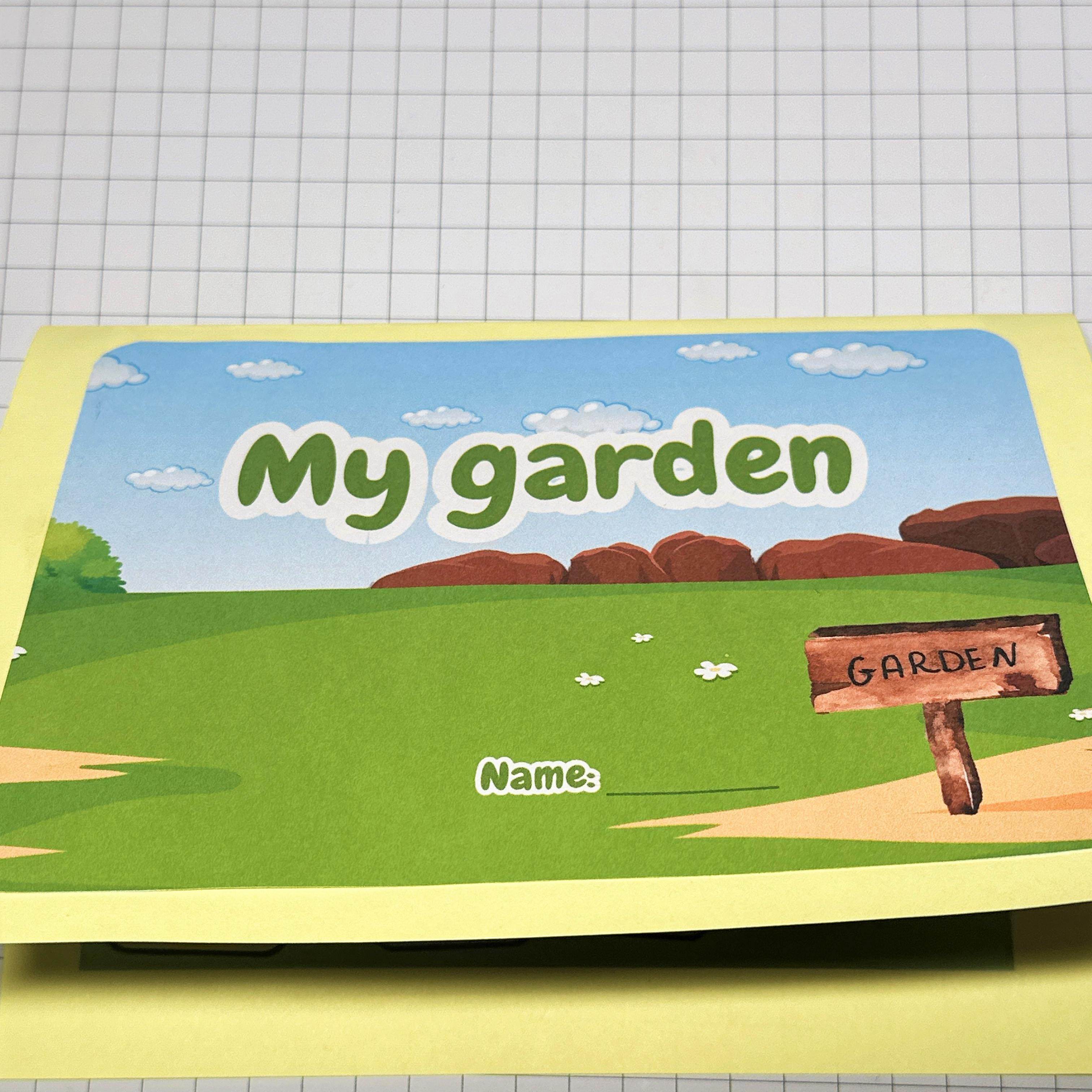 原创新版三上Unit4我的花园立体书英语创意作业素材教具PDF电子档 - 图2