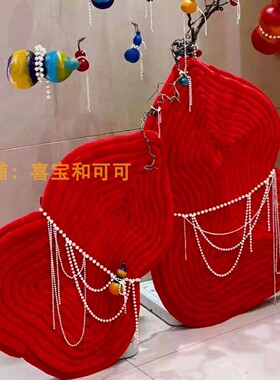 巨型新中式毛绒葫芦吉祥摆件