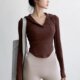 Long-sleeved women's slimming casual quick-drying breathable fitness sports