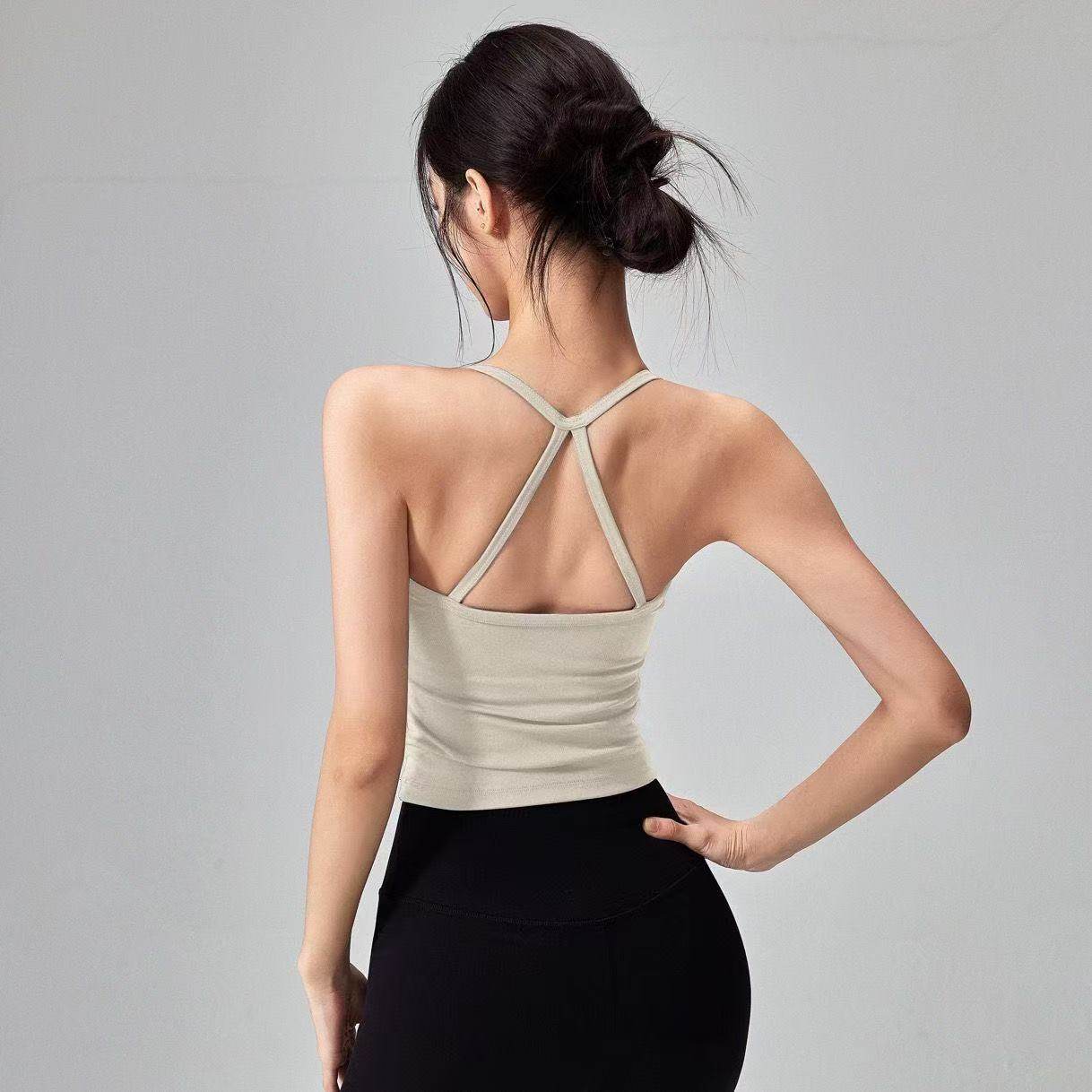 运动背心瑜伽服套装普拉提防震内衣高腰提臀运动三分短裤裸感速干,淘宝优惠券,粉丝福利购,淘宝优惠卷