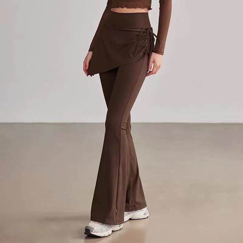 假两件瑜伽裤女高腰提臀健身裤无尴尬微喇裤跑步训练高弹运动长裤,淘宝优惠券,粉丝福利购,淘宝优惠卷