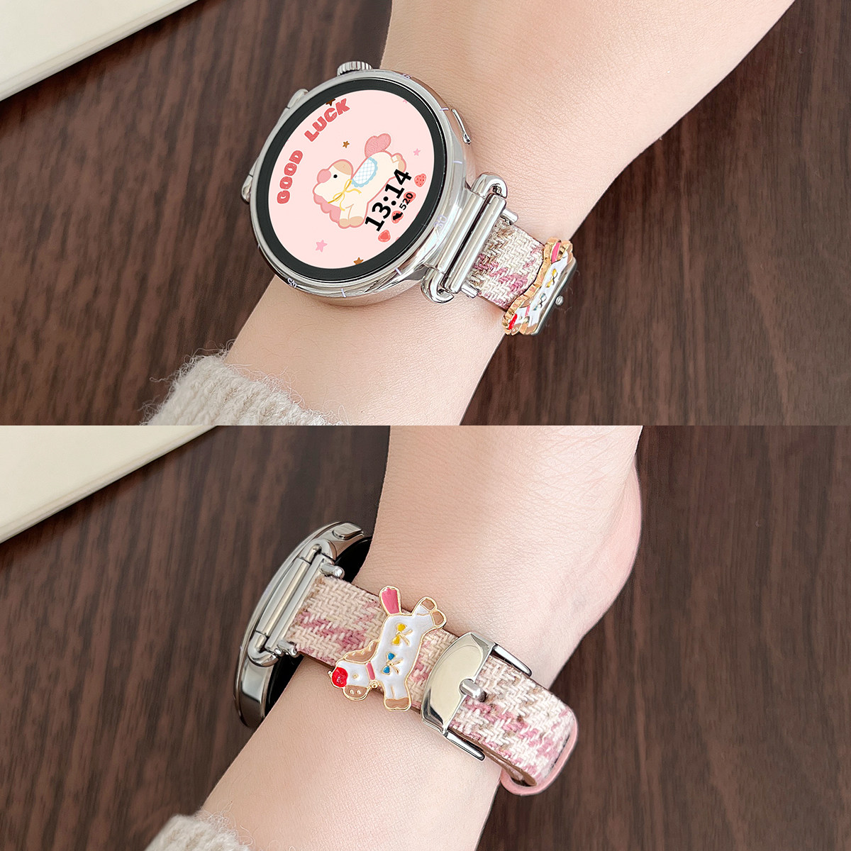 适用小米watchs4手表带创意毛呢xiaomi watch 5新款皮质智能运动watchs4sport手表链3腕带41mm专用高级感女生,淘宝优惠券,粉丝福利购,淘宝优惠卷