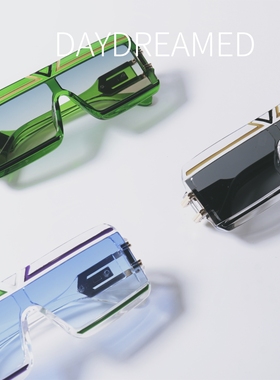 撞色设计连体一片式个性太阳眼镜