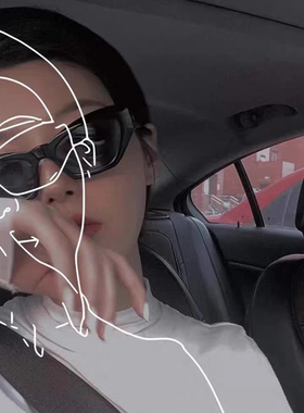 猫眼蹦迪嘻哈风配近视太阳眼镜