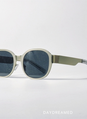 椭圆形欧美风格金属框太阳眼镜