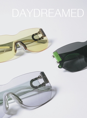 无框连体一片式UV400小众墨镜