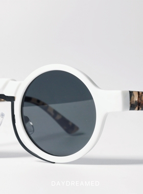 圆框小众朋克风UV400渐变色墨镜