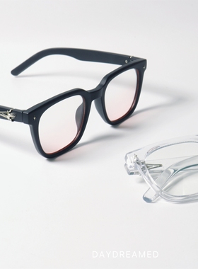 韩版独特颜色UV400可配近视墨镜