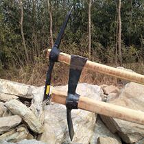 Cross pick axe steel pick head foreign pick open pickaxe pick up tree root bamboo shoot coal tool outdoor ocean pick flat pointed pick axe