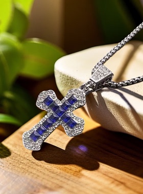 项链吊百搭十字合金新品20