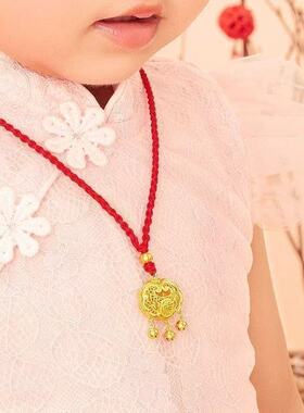 新款平安锁金吊坠2140