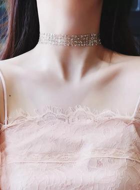 超闪亮片蕾丝全手工隐形仙女项链