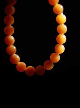 和田玉供应链天然新疆和田玉且末糖料老料满糖色珠圆玉润玉石手串