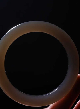 天然和田玉玉器工厂店青海料老料烟紫色玉石素面镯56mm女款手镯