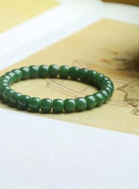 和田玉直切手串碧玉手串