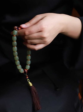 和田玉工厂店天然新疆和田玉青海料老料浅湖水绿玉石复古如意手持