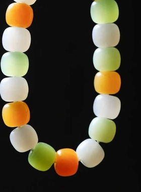 天然和田玉玉器工厂店青海料烟紫色黄口料糖料老料多宝老型珠手串