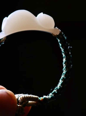 天然新疆和田玉玉器工厂店青海料老料藕粉色工艺品玉石猫手链带证