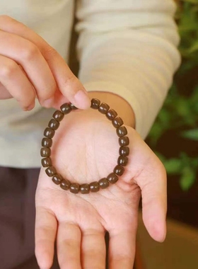 和田玉供应链天然新疆和田玉且末糖料老料满糖色玉石素珠直切手串