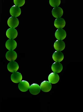 和田玉工厂店天然新疆和田玉俄料碧玉老料微猫眼珠圆玉润玉石手串