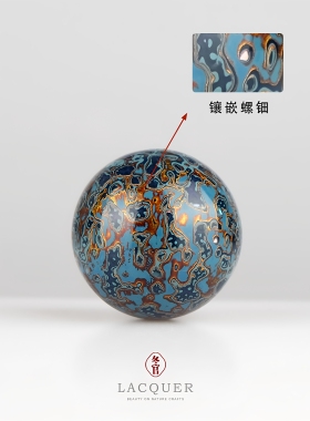 DONGUAN冬官犀皮漆器佛珠手串