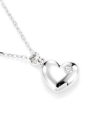 XXOFF925银心动频率闪钻爱心项链