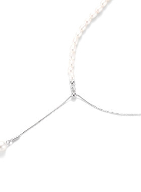 XXOFF925银珍珠双拼流苏女士项链