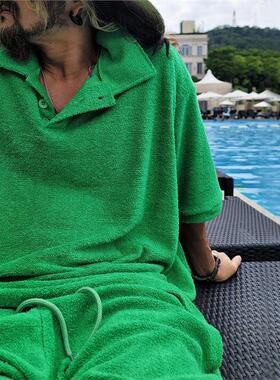 2024夏季欧美新款翻领短