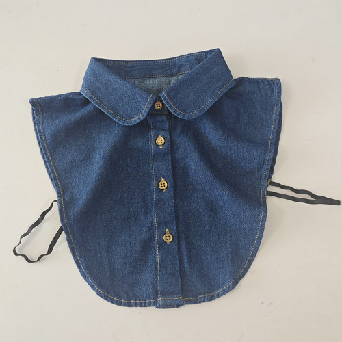 新款水洗牛仔假领子百搭衬衫假衣领内搭痞雅气质搭配衣领毛衣装饰 - 图3