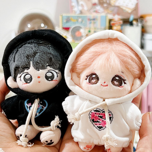 现货10cm娃衣可爱超萌冬装连帽卫衣棉花娃娃海星体换装玩偶公仔 - 图1