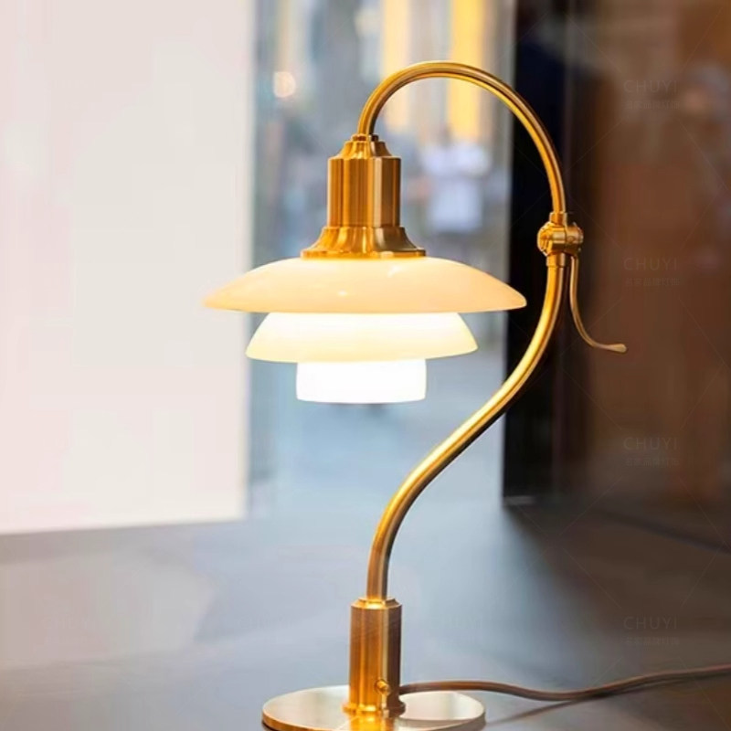 丹麦设计师PH3玻璃台灯卧室书房北欧创意餐厅灯客厅轻奢装饰台灯,淘宝优惠券,粉丝福利购,淘宝优惠卷