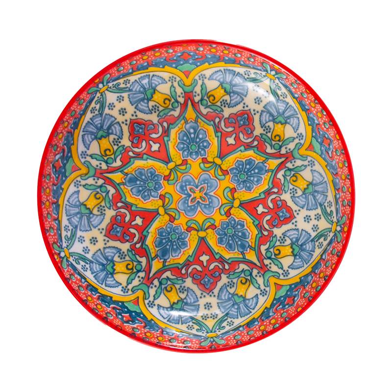 波西米亚陶瓷盘子高颜值家用创意菜盘子水果盘牛排盘深盘圆盘餐具-图3