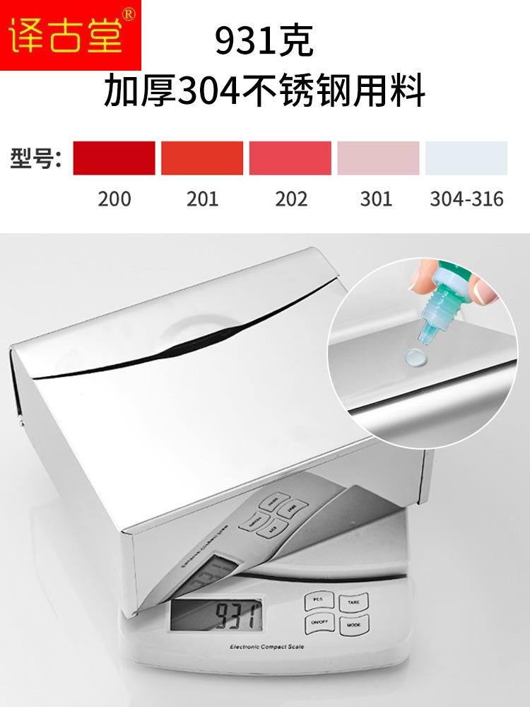 卫生间厕纸盒304不锈钢厕所纸巾盒免打孔防水手纸卫生纸架草纸盒-图2