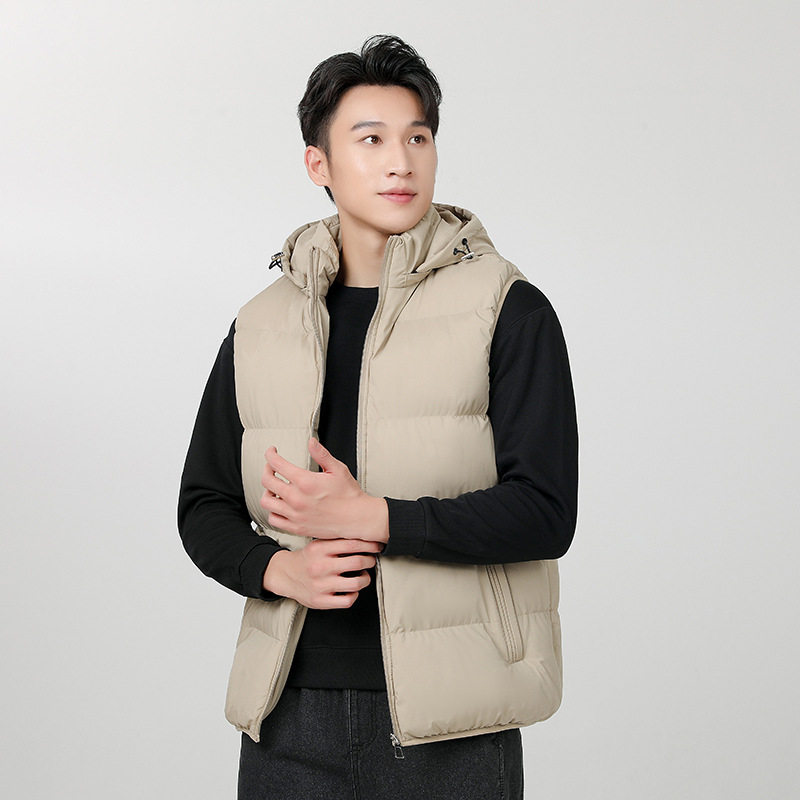 男士秋冬季休闲时尚百搭加厚马甲男可脱卸帽子外穿棉衣马甲,淘宝优惠券,粉丝福利购,淘宝优惠卷
